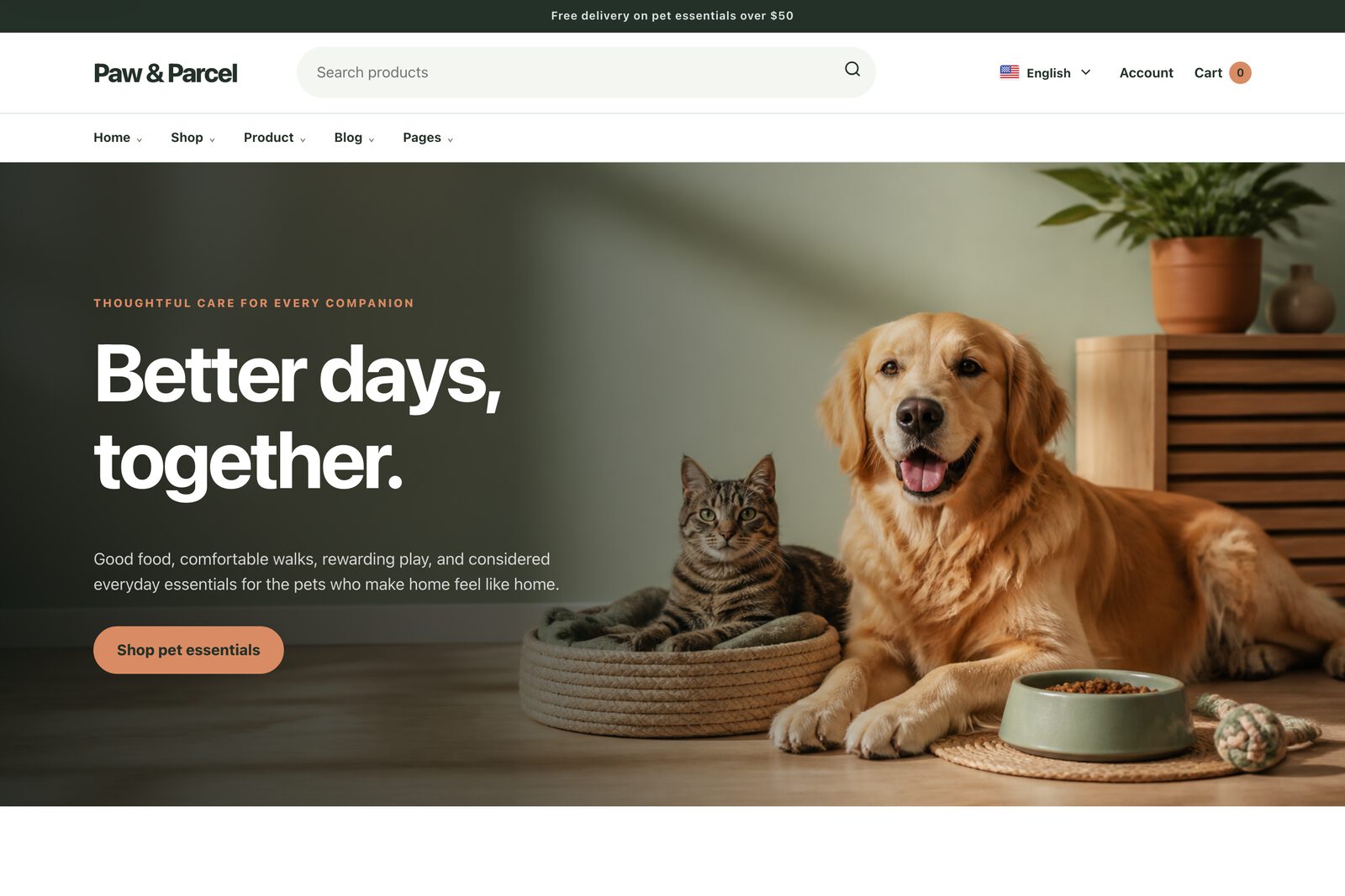 Pets demo storefront